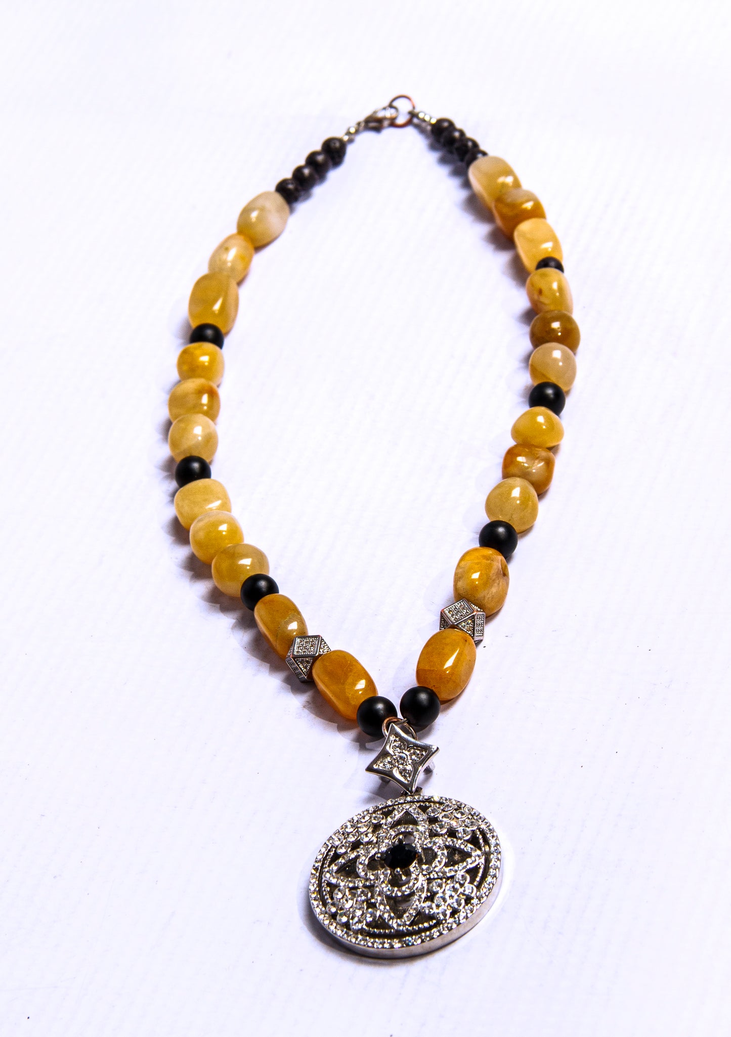 Yellow Aventurine Leo Re’u Gemstone Necklace