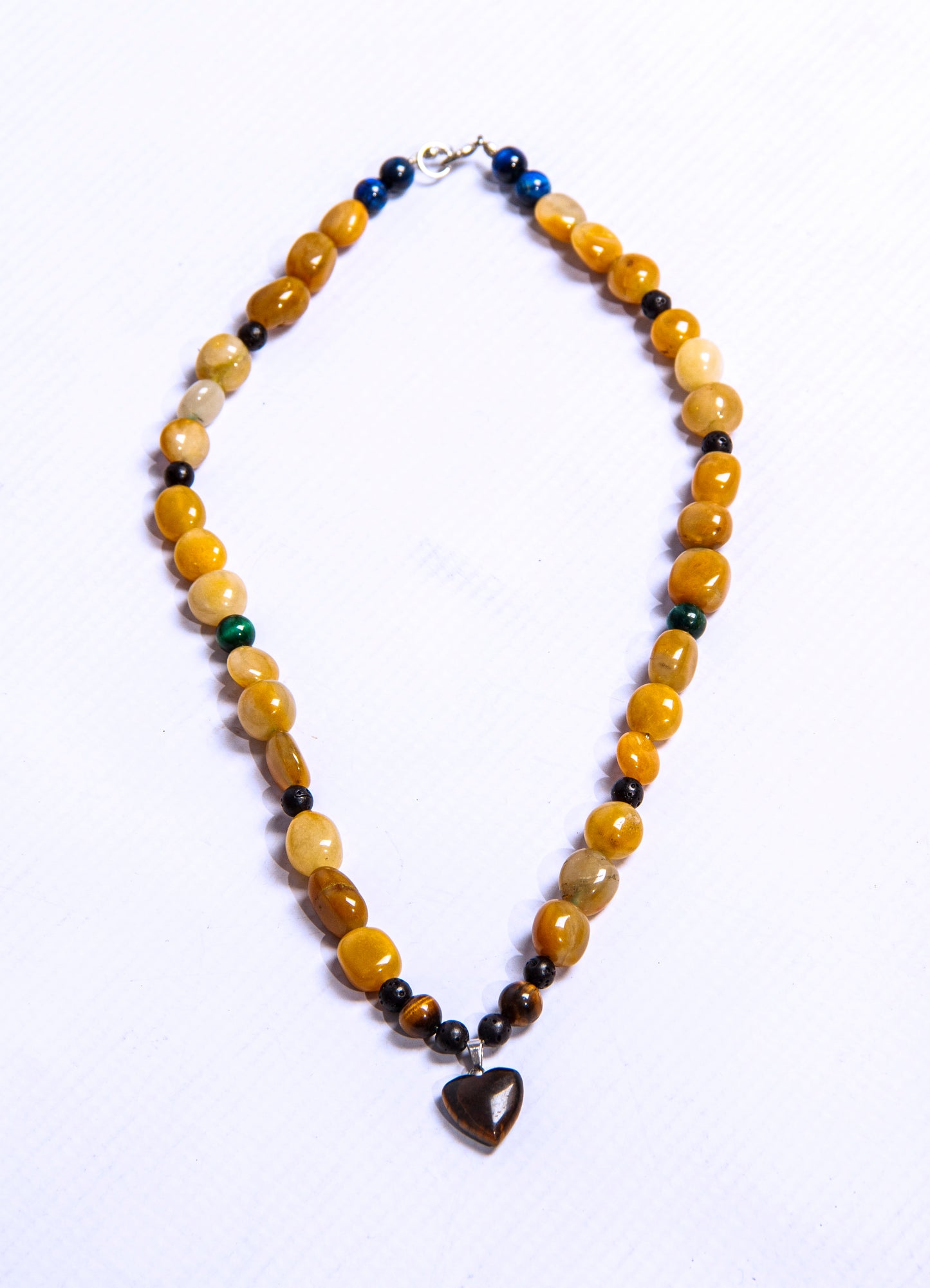 Brown Tiger’s Eye Yellow Aventurine Gemstone Necklace
