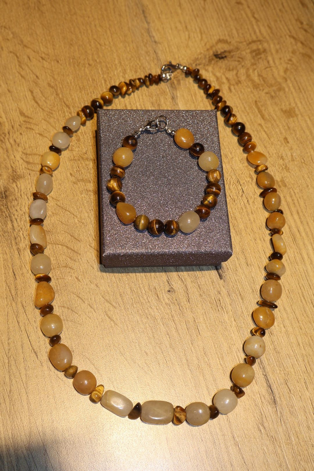 FIONA Yellow Aventurine & Brown Tiger’s Eye Duo