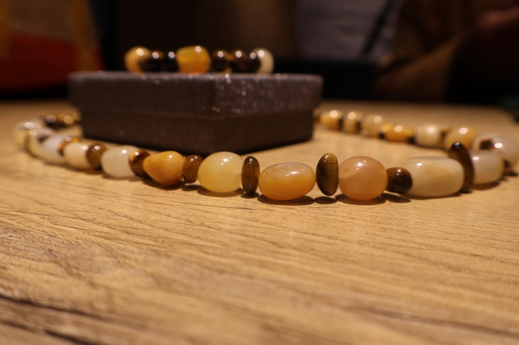 FIONA Yellow Aventurine & Brown Tiger’s Eye Duo